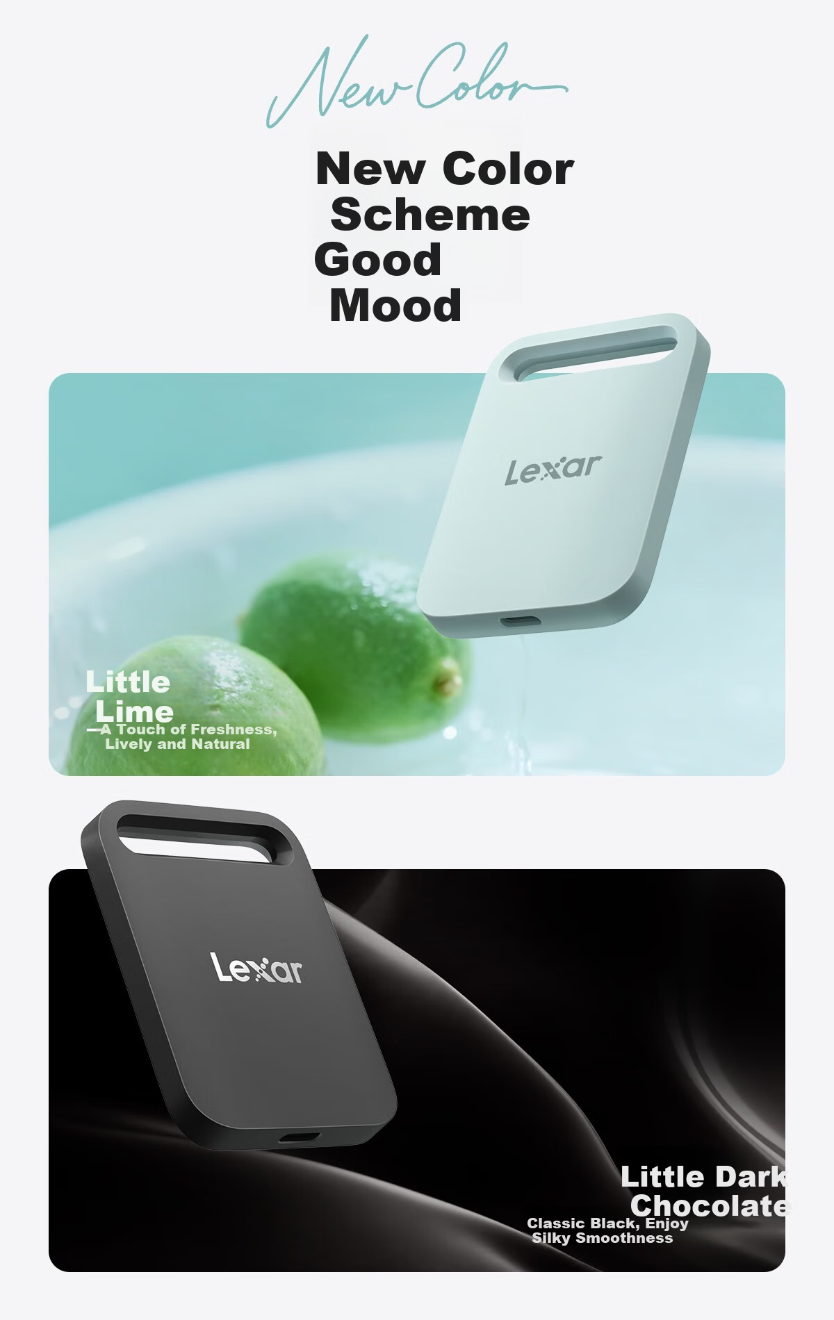 Lexar Air Lightweight 1TB Type-C USB 3.2 Portable SSD (PSSD) SL260 400MB/s Transfer Speed Mobile Direct Connect Easy Expansion Lime Green 7