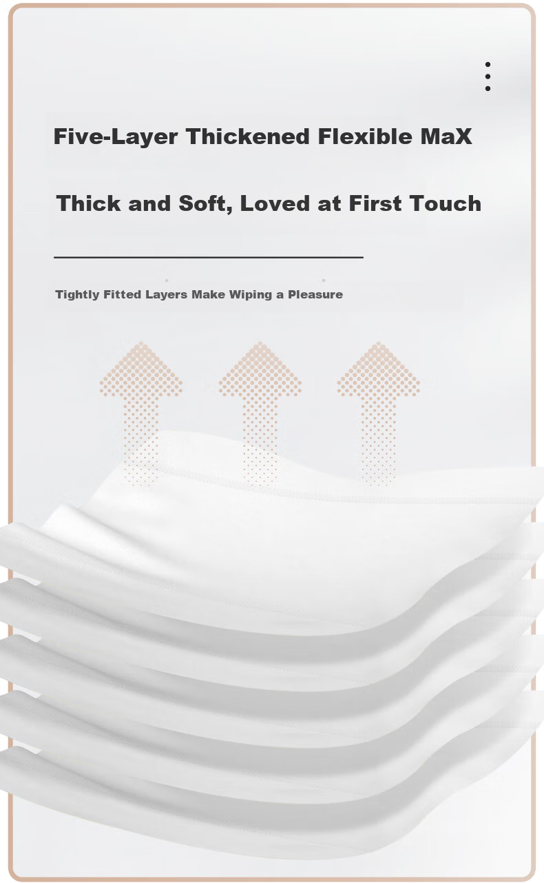 Xinmi'er Facial Tissue 5-Ply 420 Sheets 18 Packs Bulk Box Cotton Soft Napkins Baby-Friendly Extra Large and Thick 6