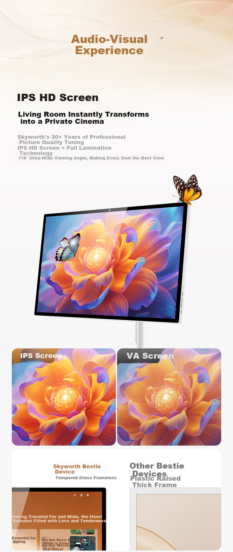Skyworth 27-inch Touchscreen Mobile TV 4K Decoder Bestie Machine 520 Girls Gift All-in-One Device Flexible Screen Tablet Parent-Child Screen JD Self-operated National Subsidy N20Pro+ 10