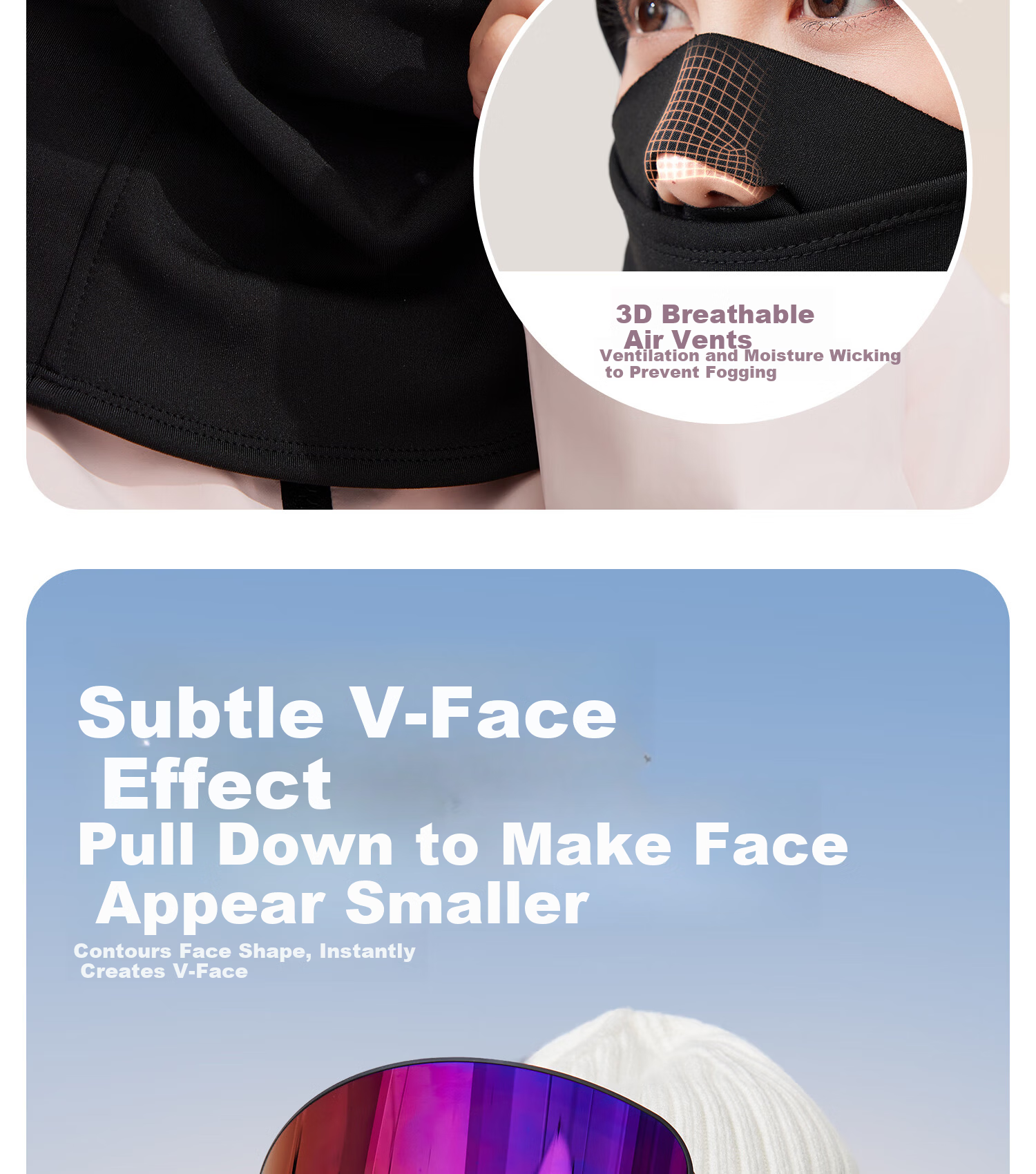 Yottoy Ski Mask Face Cover Unisex Outdoor Mountaineering Cycling Autumn Winter Windproof Warm Ski Gear Non-Slip Headband Style 18