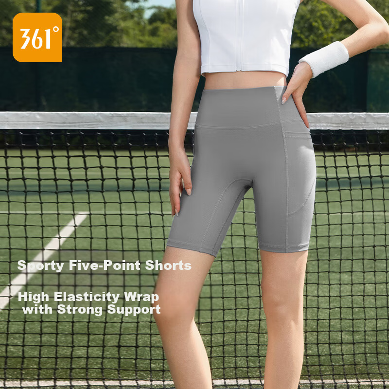 361° Women's Sports Fitness Shorts Badminton Tennis Cycling Outdoor Running Hip-Lifting Slimming Mid-Length Shorts