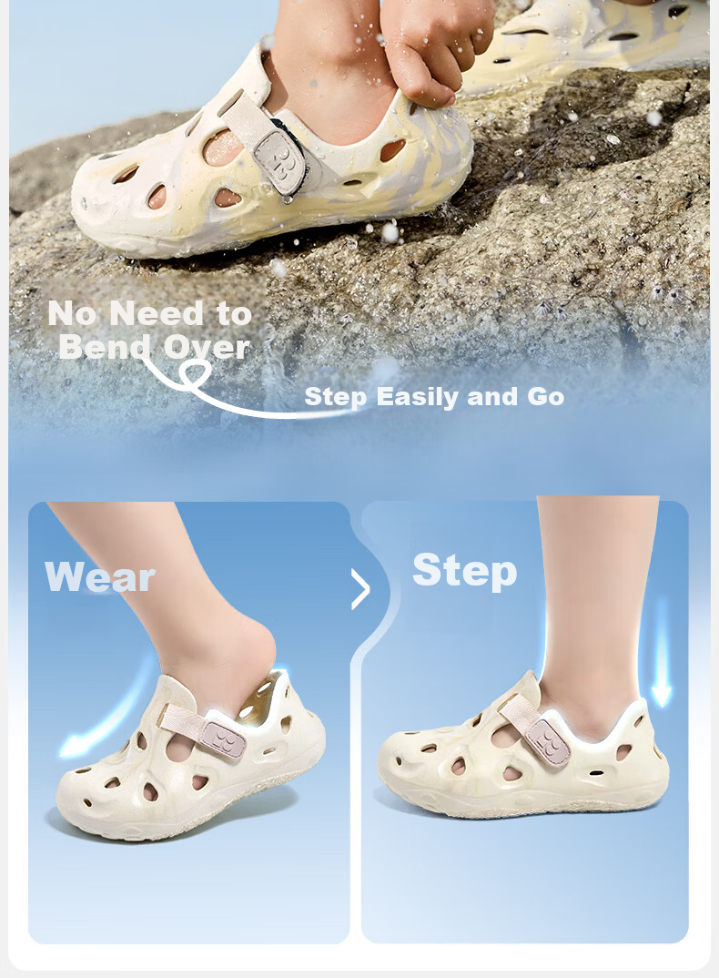 Kocotree KK Tree Kids Ventilated Non-Slip Lightweight Beach Water Shoes for Boys and Girls Parent-Child Model 16