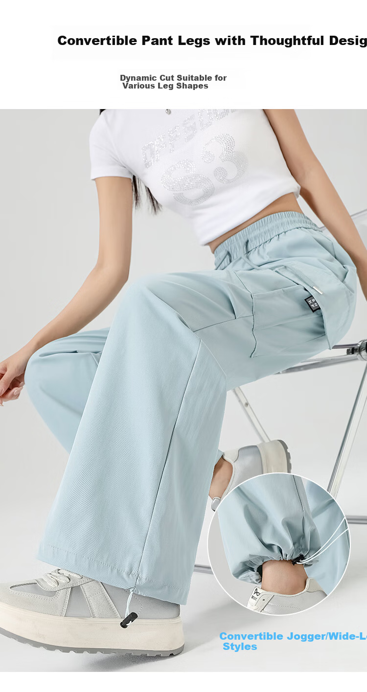 Xueqiman Twill Work Pants Women Summer Quick-Dry American Style Sports Convertible High-Waist Hiking Outdoor Softshell Pants 7