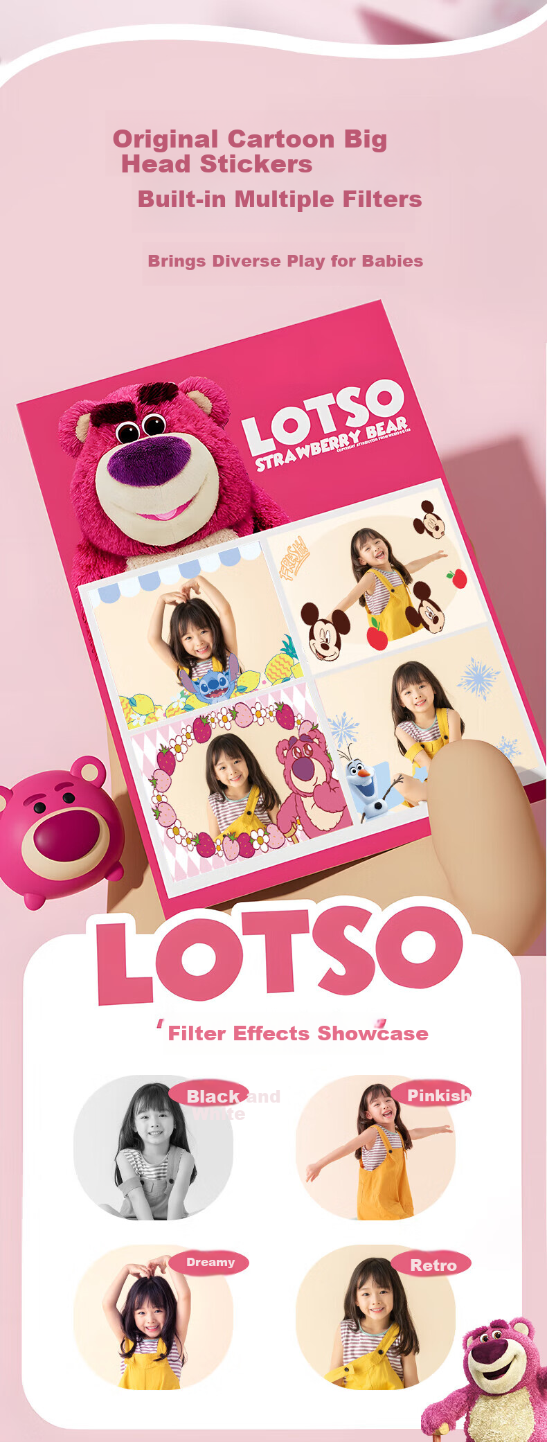 Disney Kids Instant Camera Color Photo Paper 3 Rolls [Free Gift, Do Not Purchase] 7
