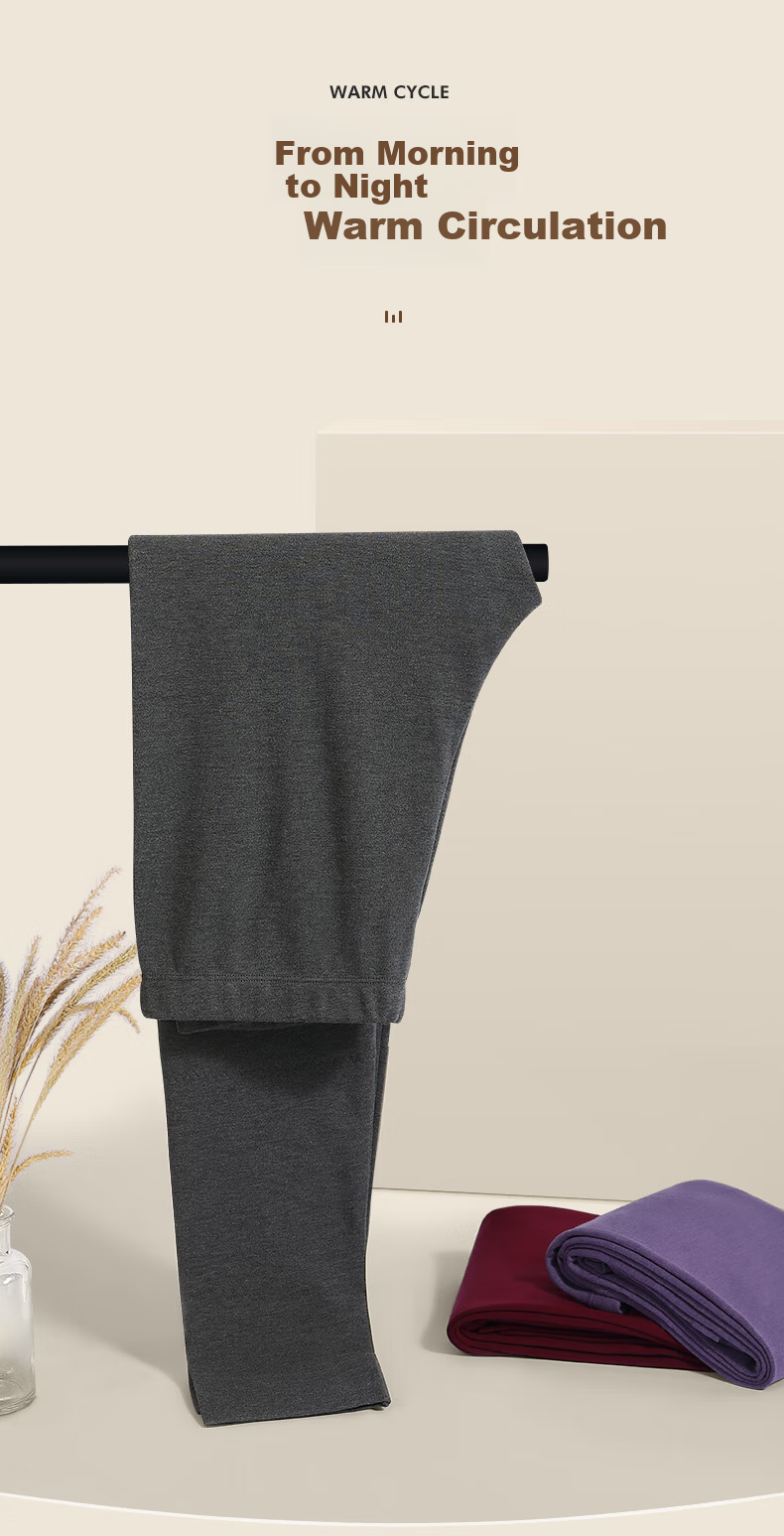 Hengyuanxiang [Winter Bestseller] Thermal Pants, Cotton Pants for Men And Women, Brushed Autumn Pants, Men's Autumn And Winter Fleece Pants, Double-Layer Knee Protection, Cold-Resistant 3