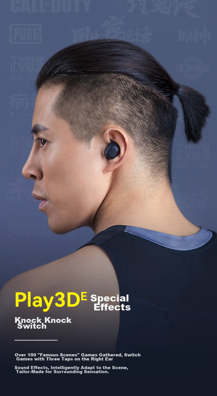 IGene [Long Battery Life, Noise-Cancelling Earbuds] 6.0 Bluetooth Headphones, Wireless In-Ear, High-Definition Sound Quality, Microphone for Calls, Music, Gaming, Low Latency, Invisible Cool Dog, NetEase Cloud Mobile Phone 21