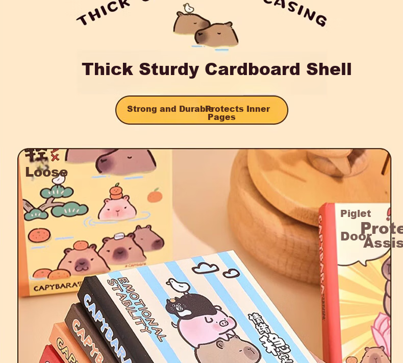 Youth Companion Pocket Notebook 64K Portable Stationery Capybara 8-Pack Gift Ins Stylish Mini Journal Vocabulary Notebook 6