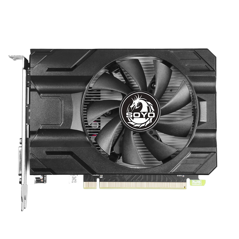 Meijie SY-GTX1050Ti Yanlong 4GB GDDR5 Single Fan Dedicated Graphics Card Gaming PUBG HD Video Low Power Independent GPU
