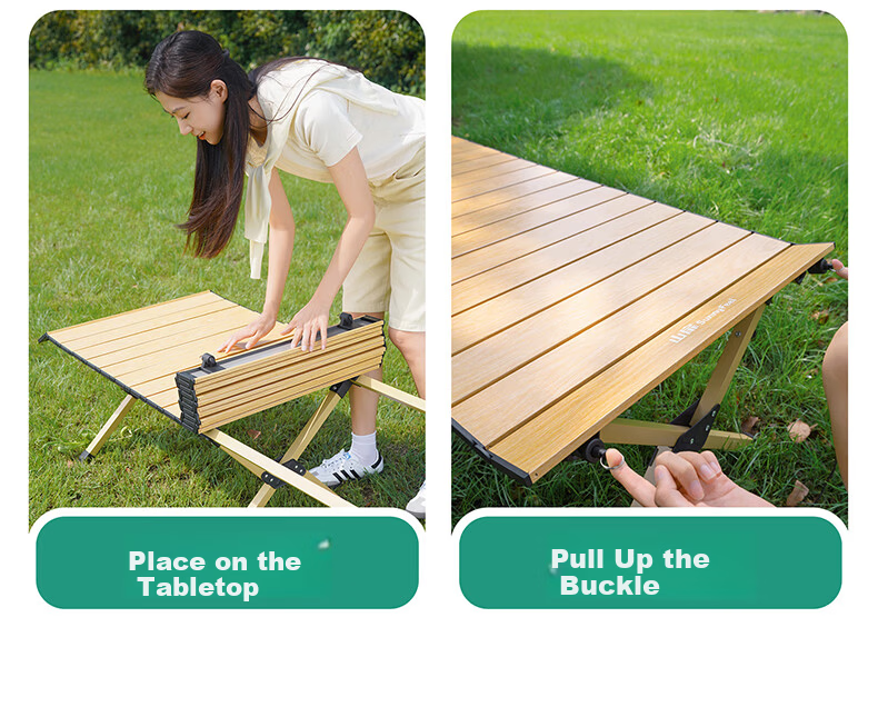Shanfei Pingya Egg Roll Table Outdoor Folding Chair and Table Camping Table Stable Lightweight Portable Picnic Gear 9