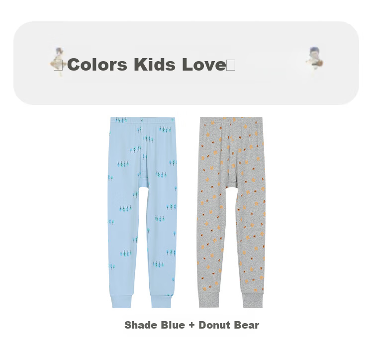Hodohome Kids Girls Cotton Thermal Antibacterial Warm Pants Mid-Large Children Cotton Fleece Sleepwear 172 130 10