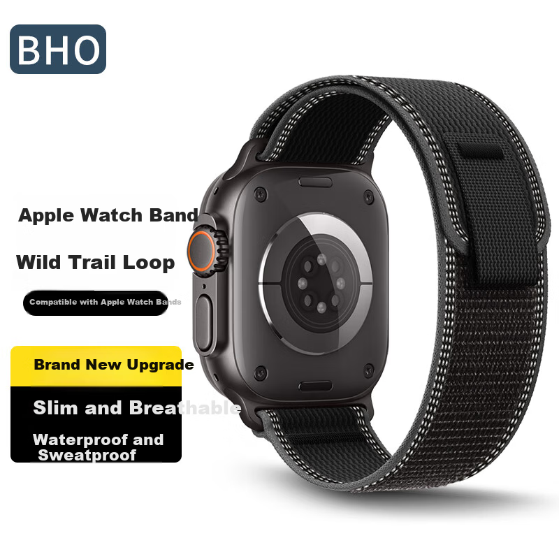 BHO Nylon Loop Band for Apple Watch S11/S10/Ultra 3, Wild Path Loop Band for iWatch S9/8/7/6/5/4/SE3/2