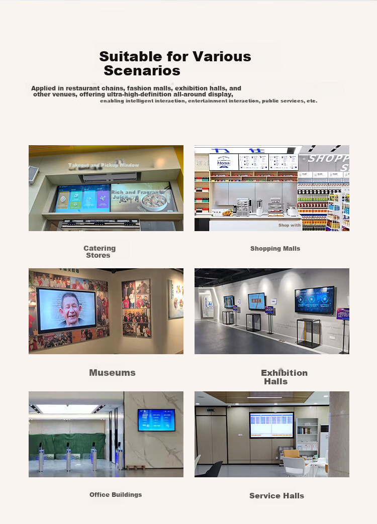 HUSHIDA 55-Inch Digital Signage Advertising Display Wall-Mounted Electronic Menu Screen LY-55 8