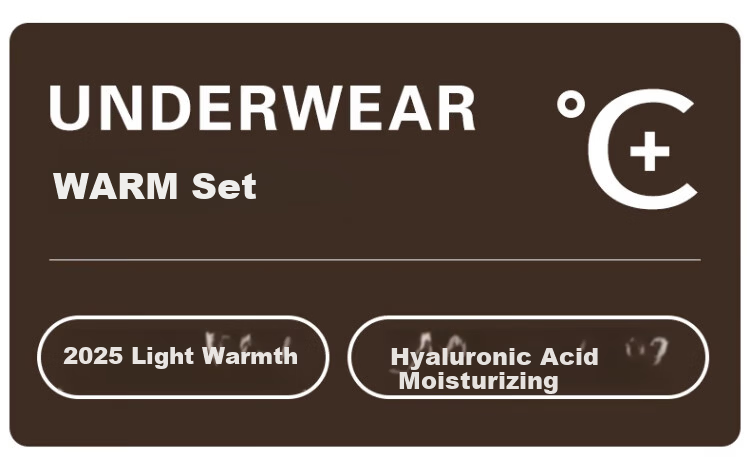 Caiyue Men's Ultra-Thin Seamless Base Layer High Elasticity 10A Antibacterial Infrared Heating Hyaluronic Acid Thermal Underwear Set 1