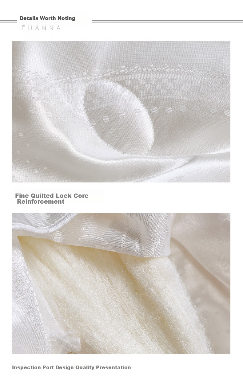 Fuanna 100% Silk Quilt Summer Cooling Quilt Antibacterial Air Conditioning Quilt Double Summer Thin Quilt Core 3.6 Jin 230x229cm 11