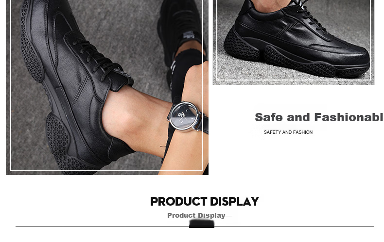 LAOGUANJIA Safety Shoes for Men, Anti-Smashing, Puncture-Resistant, Waterproof, Oil-Resistant, Wear-Resistant, Lightweight Functional Work Boots 926 Size 43 4