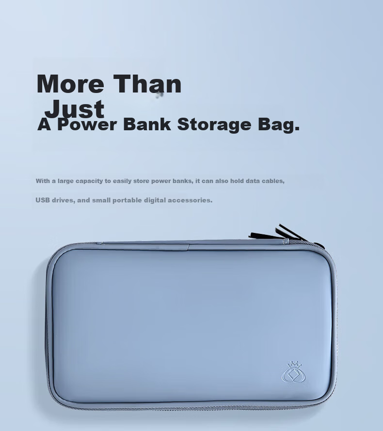 Milooky Power Bank Storage Bag, Data Cable Charger Portable Large Capacity Mobile Phone Charger Protective Case, Digital Accessory Bag 2