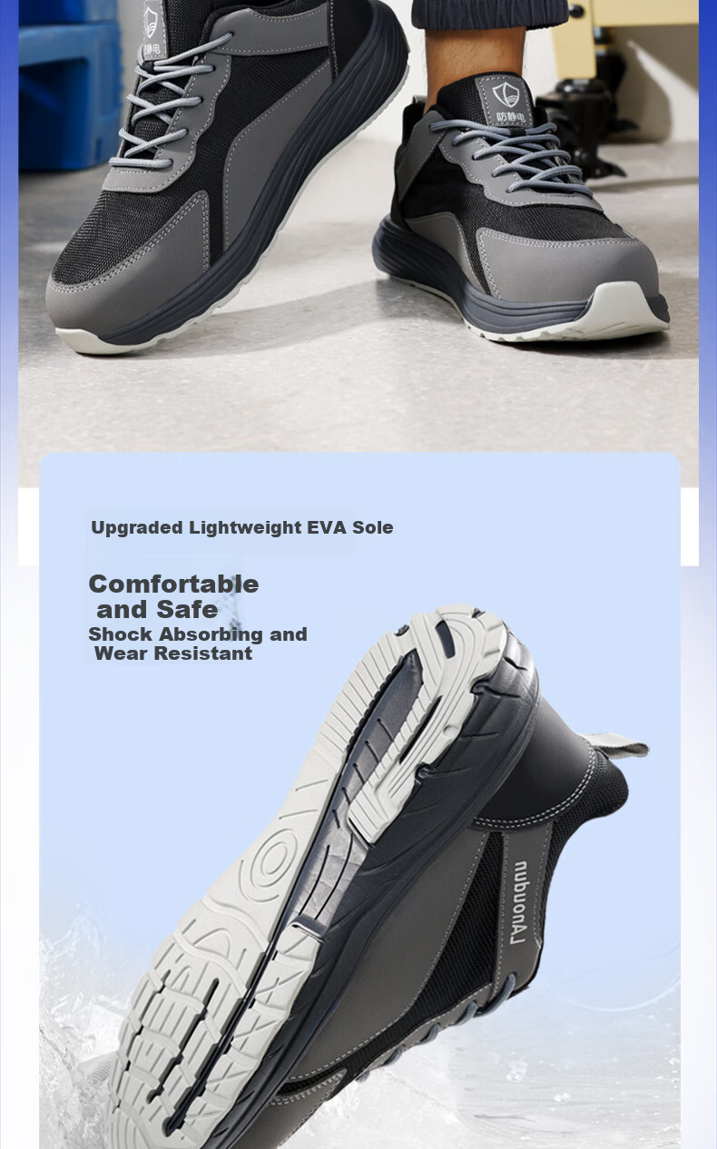 BlueOwl Shield Anti-Static Shoes Unisex Gas Station Summer Breathable Lightweight Non-Slip Durable Safety Work Shoes D289TBA Size 38 7
