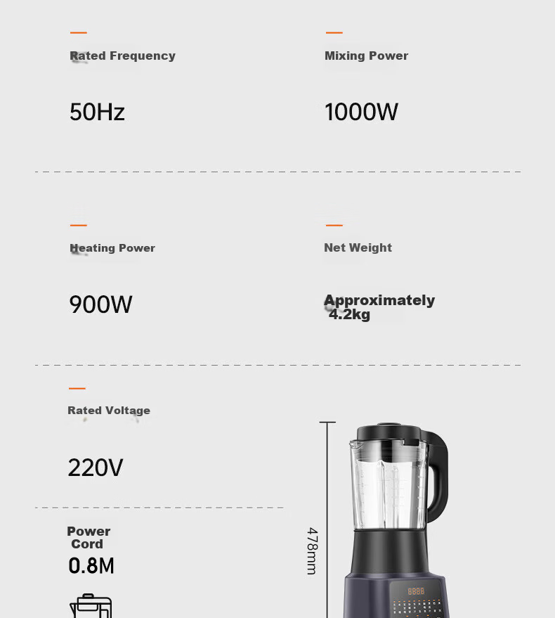 Joyoung ZMD Blender, Home Use, Quiet Operation with Noise Reduction, 1.75L Large Capacity, Soundproof Cover, Soy Milk Maker, Smart Reservation Heating, High-Speed Juicer, L18-P590 29