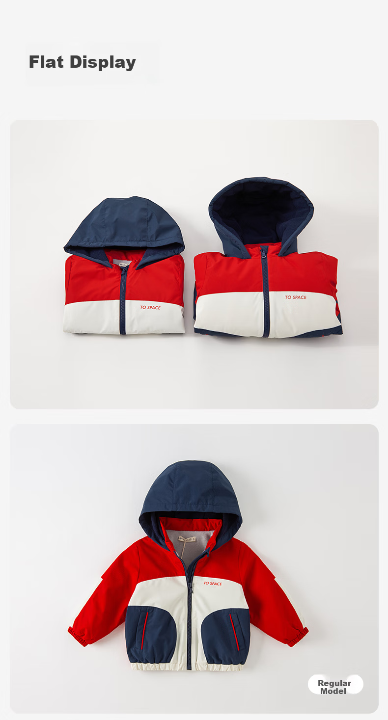 DAVE & BELLA Boys' New Year Jacket Toddler Baby Autumn Winter Stylish Red Kids' Clothing 7