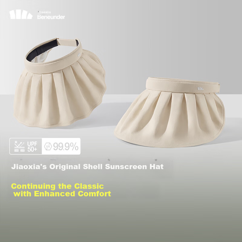 BENEUNDER Shell Topless Hat Fashion Outdoor Hat Portable UV Protection Sun Hat Random Color