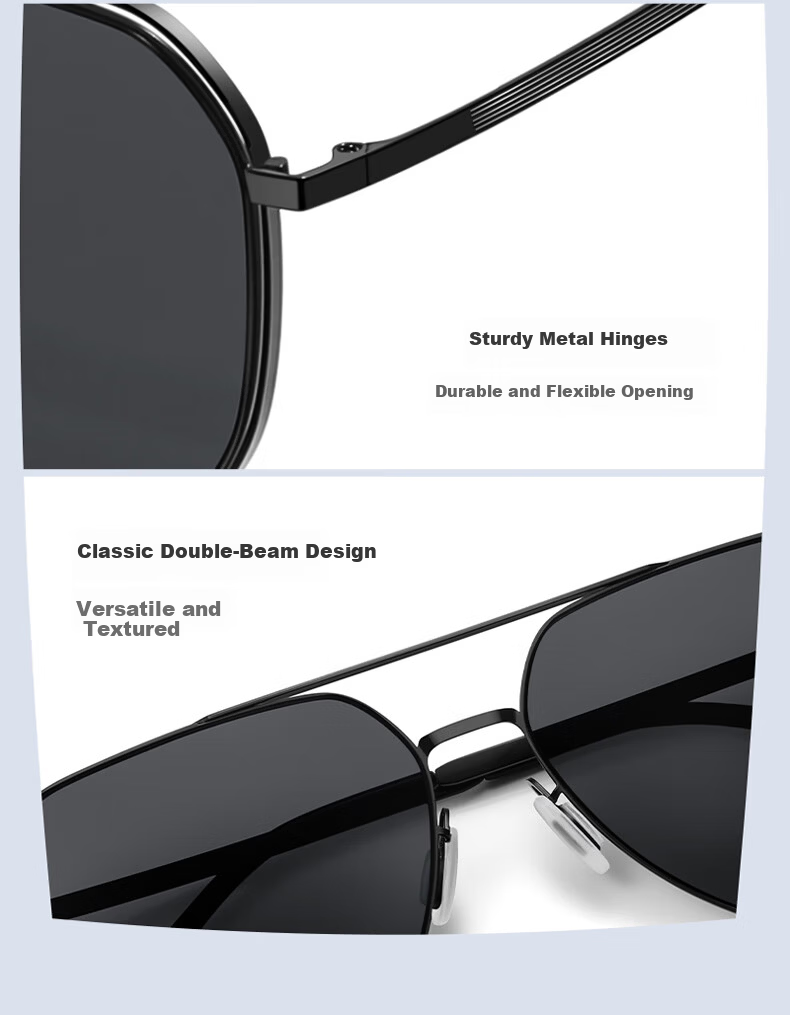 HLA Polarized Sunglasses Ultra-Light β-Titanium Temple Driving Sunglasses Men UV Protection Outdoor Fishing Glasses 8