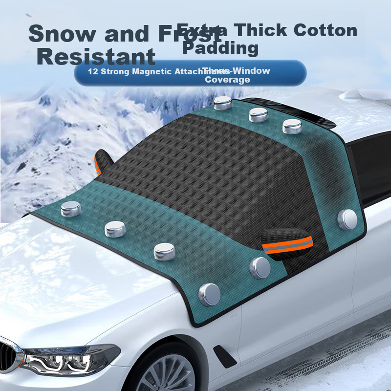 Digalun Car Snow Cover Front Windshield Frost and Snow Protection Winter Car Window Cover Windshield Cloth 9