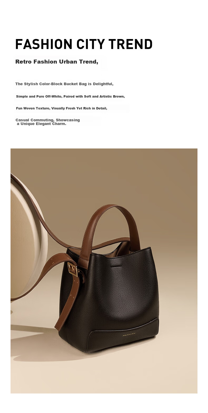 MEXICAN Women's Bag 2026 Shoulder Bag Versatile Bucket Crossbody Bag Lightweight Luxury Birthday Mother's Day Gift Practical for Mom 1