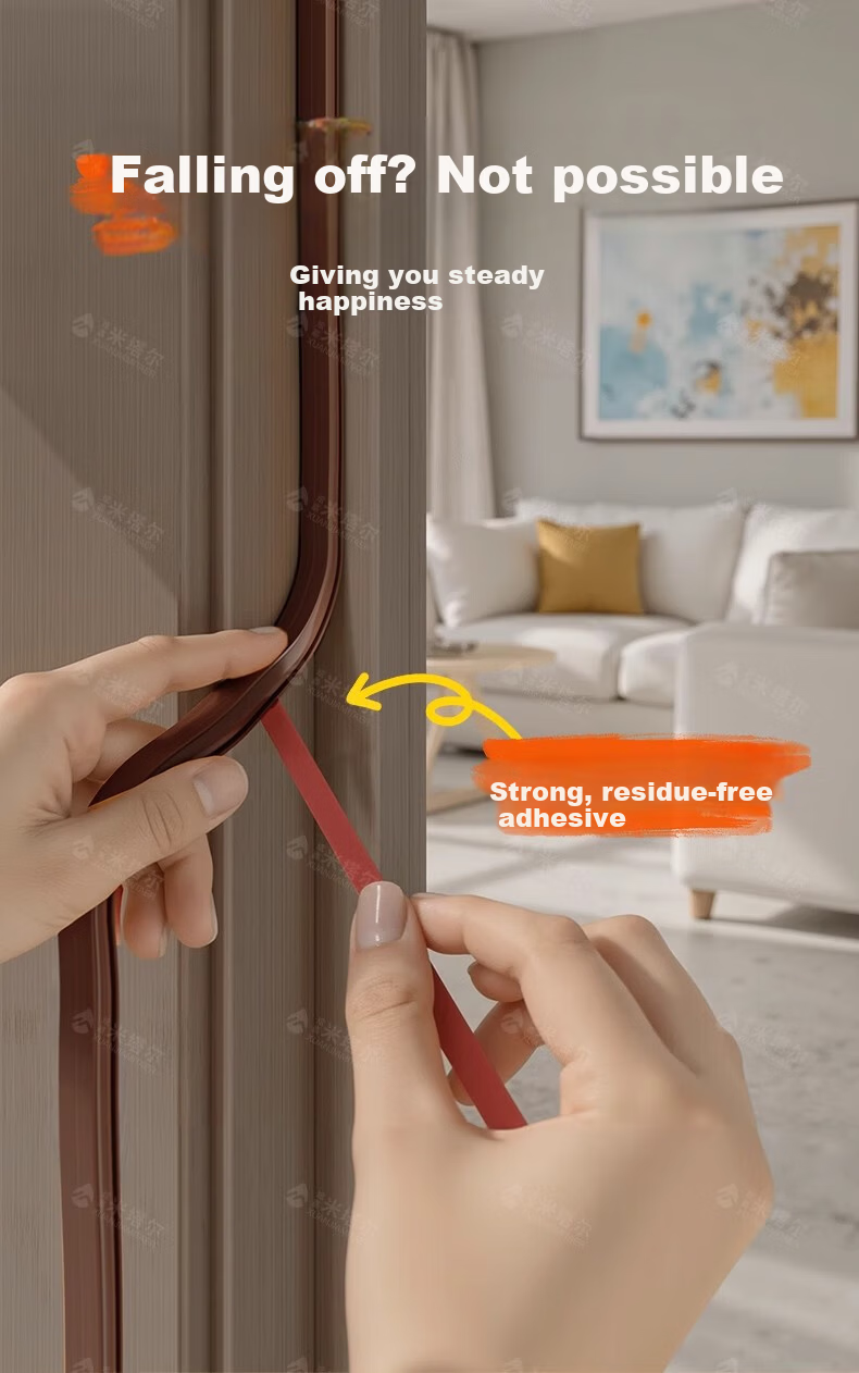 Xuanjia Mital Door and Window Gap Sealing Strip Glass Door Windproof Soundproof Weatherstripping Tape 5