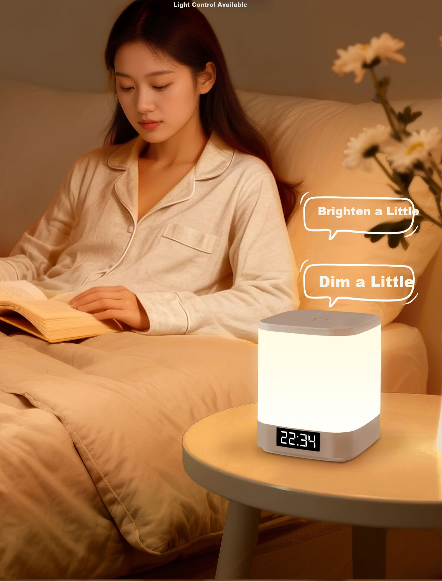 XinYouSuoShu Voice-Controlled Smart Night Light Voice-Activated Sensor Bedside Lamp Bedroom Rechargeable Baby Feeding Eye Protection Sleep Companion Light 5