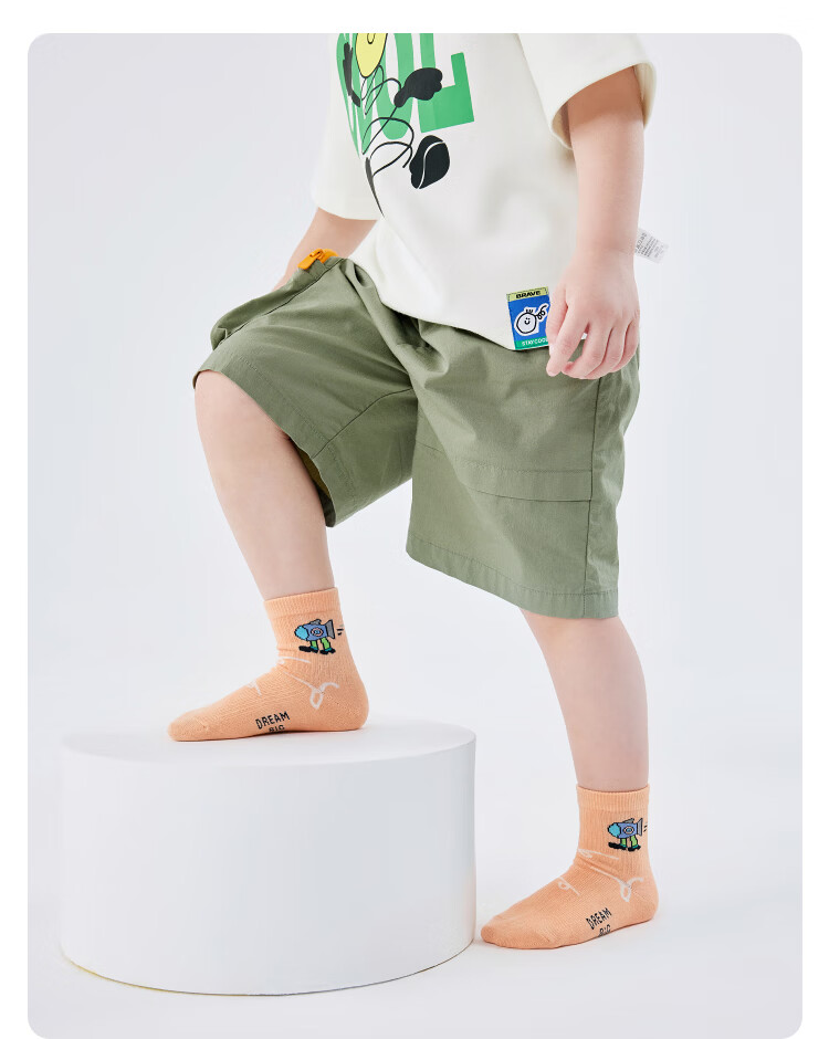 Balabala Kids Socks Summer Mesh Breathable Boys Short Socks Cute Two-Pack [Mall Same Style] 10