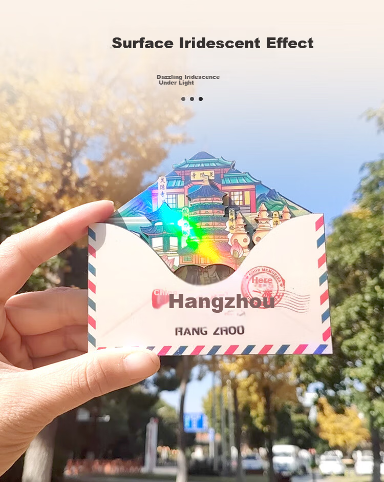 Aimo Hui China City Xinjiang Tourist Attraction Wooden 3D Creative Magnetic Refrigerator Sticker Cultural and Creative Decoration 4