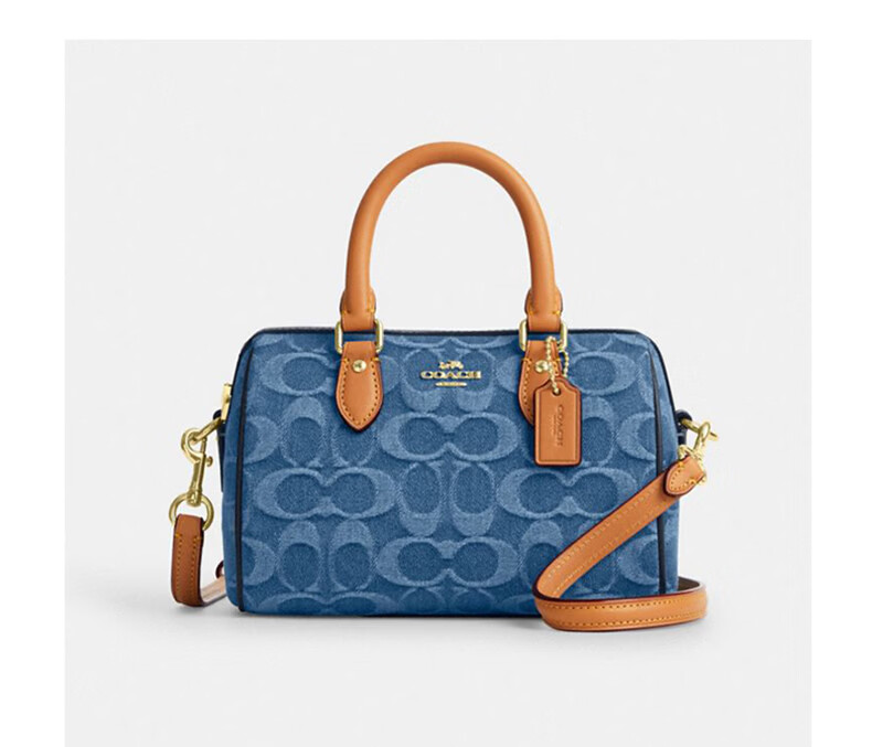 COACH Women's ROWAN Small Shoulder Bag Crossbody Bag Indigo CDQ36 Gift 4