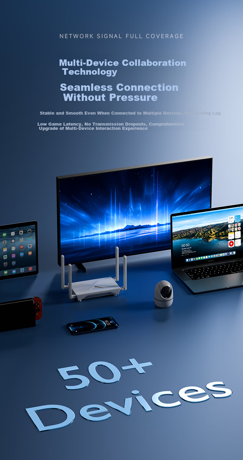 TCL AX3000 Gigabit Wireless WiFi6 Home Router HiSilicon Chip 5G Dual-Band Wall-Penetrating Whole-Home Network Coverage Performance Flagship Multi-Signal Enhancement Amplification 11