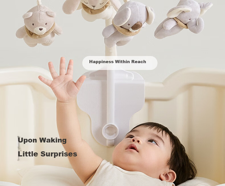 Babypods Newborn Crib Mobile Baby Gift Set Soothing Toy 0-6 Months Rotating Plush Doll First Birthday Present 14