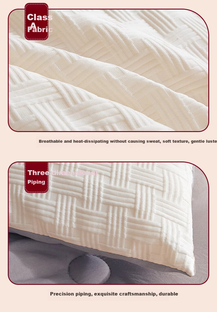 YALU & FREEDOM Class A Waffle Quilt, Antibacterial Soybean Fiber, Autumn And Winter Cotton Comforter, Single Person, 5 Jin (2.5 Kg), 150x200cm, Beige 9
