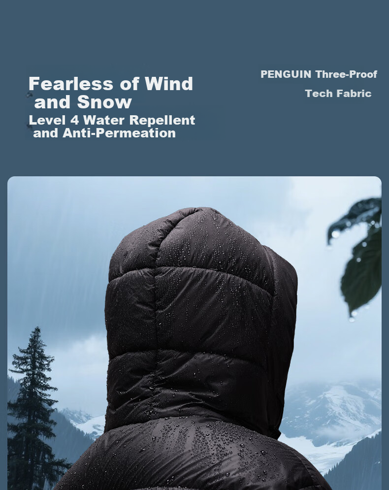 Penguin Camel Collaboration "Thermal" Unisex Outdoor Thickened Hooded Down Jacket M34CR07725 16