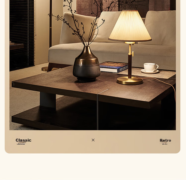 Paulmann P German Paulmann Walnut Decorative Table Lamp Home Living Room Bedroom Vintage Warm Light Lamp 23