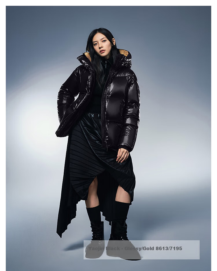 BOSIDENG Off-Season Puff Down Jacket Women's Winter Thickened Goose Down Hooded Loose Short Fashion Warm Coat 15