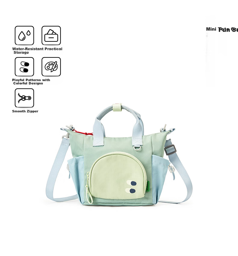 SHUKIKU Rainbow Candy Mommy Mini Tote Bag Outdoor Kids Crossbody Handbag Sea Salt Apple One Size 3