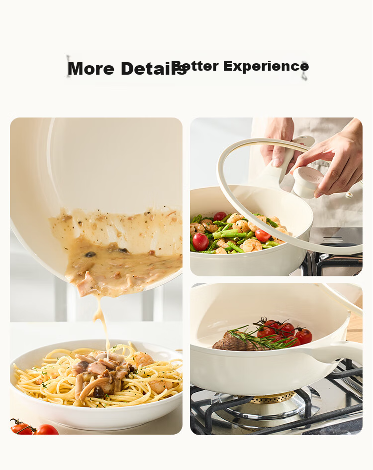 REDCHEF Titanium Non-Stick Ceramic Wok Pan for Stir-Frying, Steak Frying, Oil-Free, Compatible with Induction And Gas Stoves, 30cm 2