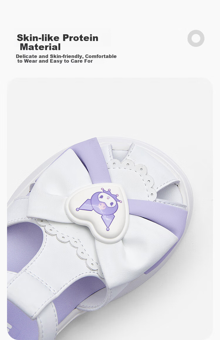 Balabala Girls' Summer Sandals Bowknot Princess Shoes Kuromi IP Mall Edition 4