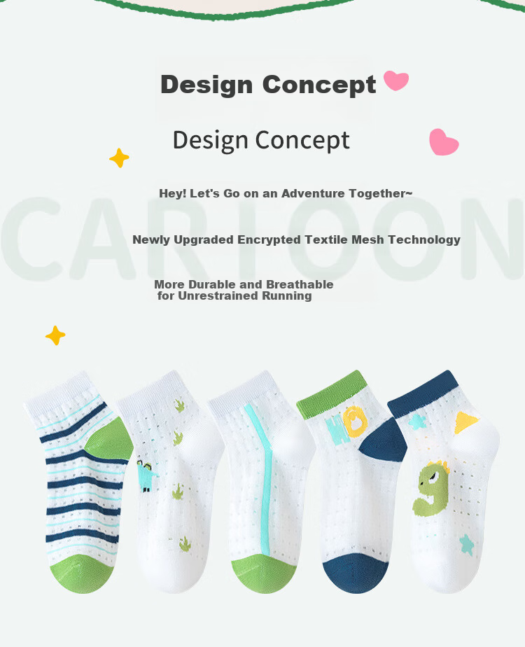 Yuzhaolin Boys' Summer Thin Mesh Breathable Mid-Calf Cotton Socks for Children and Students 2