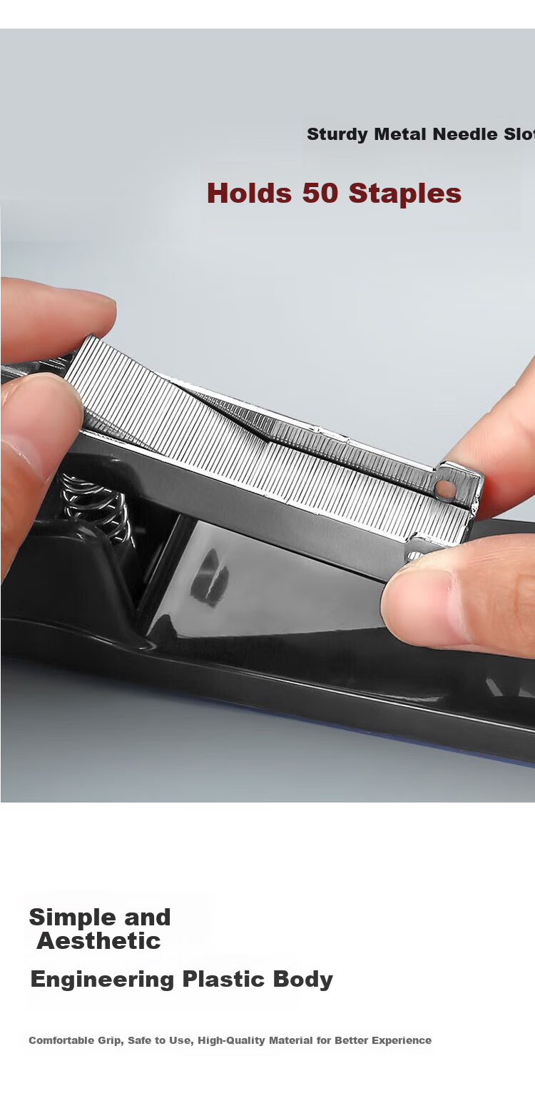 DOCON DC-F13 Manual Small Nail 25-Page White Labor-Saving Stapler, Home And Office Use Detachable File Stapler, 24/6 26/6 Type Staples 4