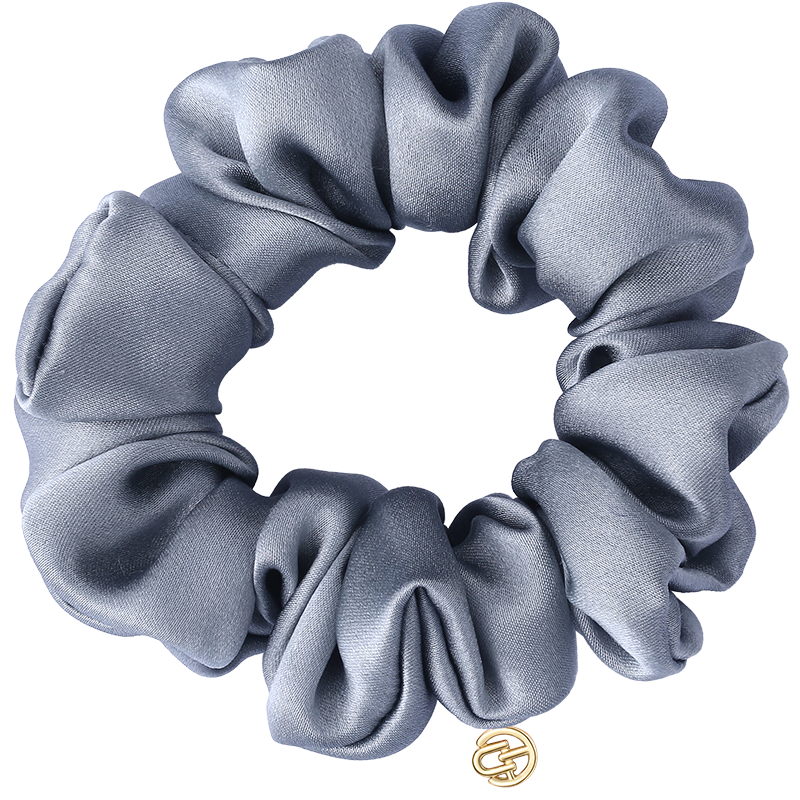 Evita Peroni Silk Mini Hair Tie Simple Solid Color Dopamine Low Ponytail Elastic Small Hair Accessory Clear Blue - Medium Size