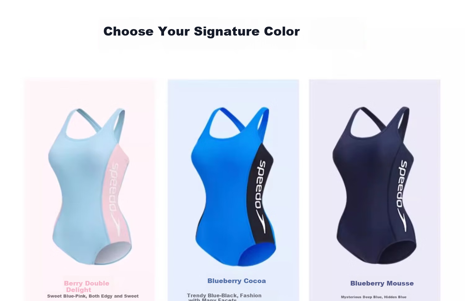 Speedo Free Series Swimwear Women's High Elastic Slimming Cross Back One-Piece Swimsuit BlackBerry Size 40 4