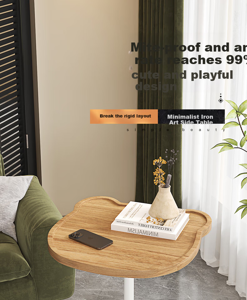 Jialiren Luxury Side Table Living Room Corner Table Storage Sofa Coffee Table Mobile Creative High-Quality 1