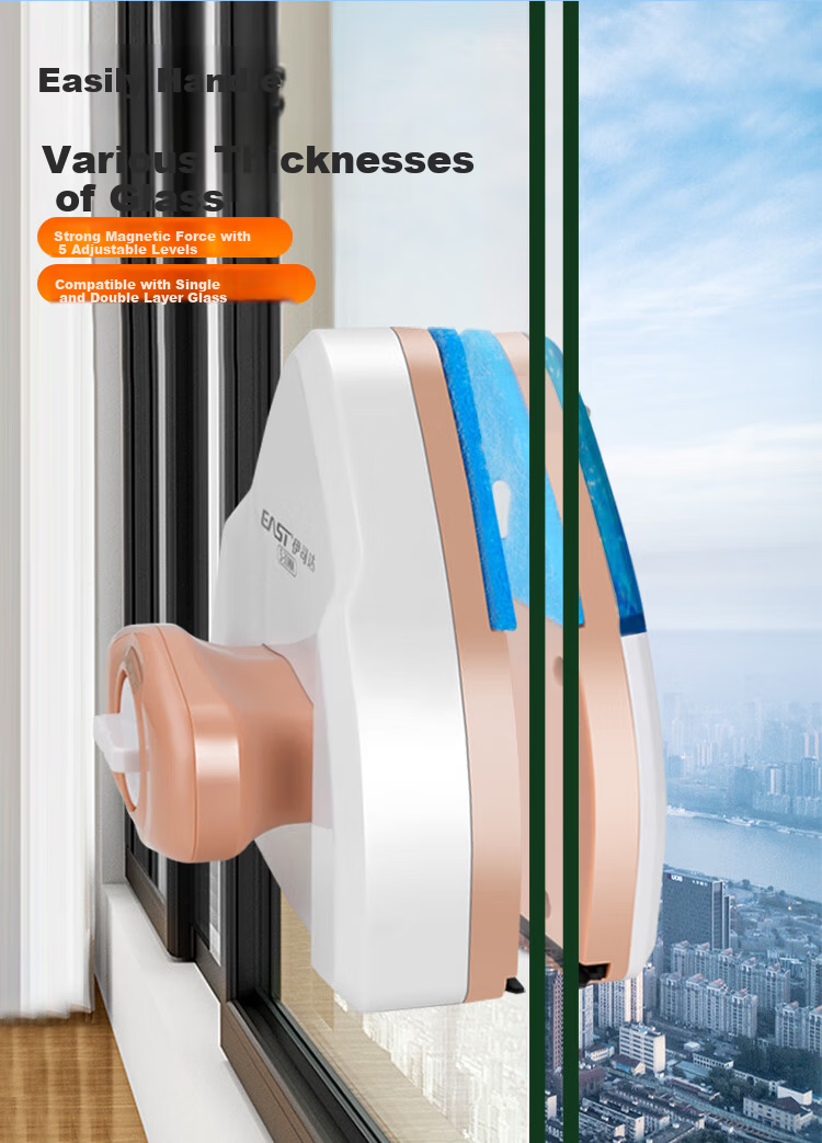 Isida Strong Magnetic Glass Cleaner 5-30mm Water Storage Upgrade Anti-Pinch Magnetic Window Scraper for Home Cleaning 6