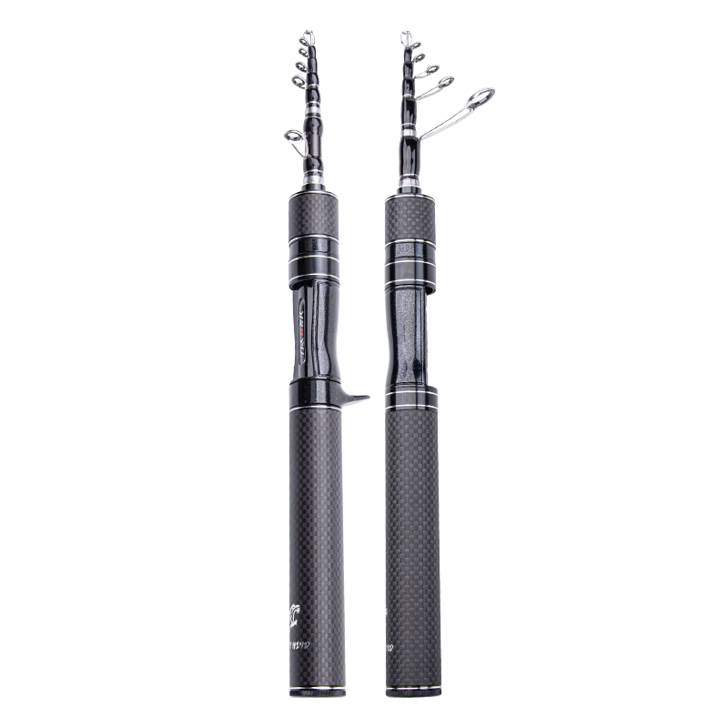 Taigek New Telescopic Travel Universal Lure Rod M Fast Adjustment Portable Carbon Long Casting Fishing Rod 1.56m Straight Handle Rod