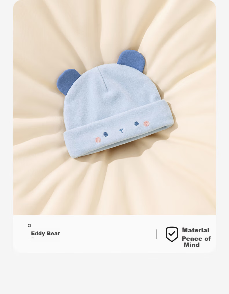 Beitaisi Baby Hat, Spring And Autumn Season, German Velvet Cap, Newborn Infant, for Boys And Girls, 0-6 Months, Newborn, Boneless Cap for Fontanelle Protectio 27