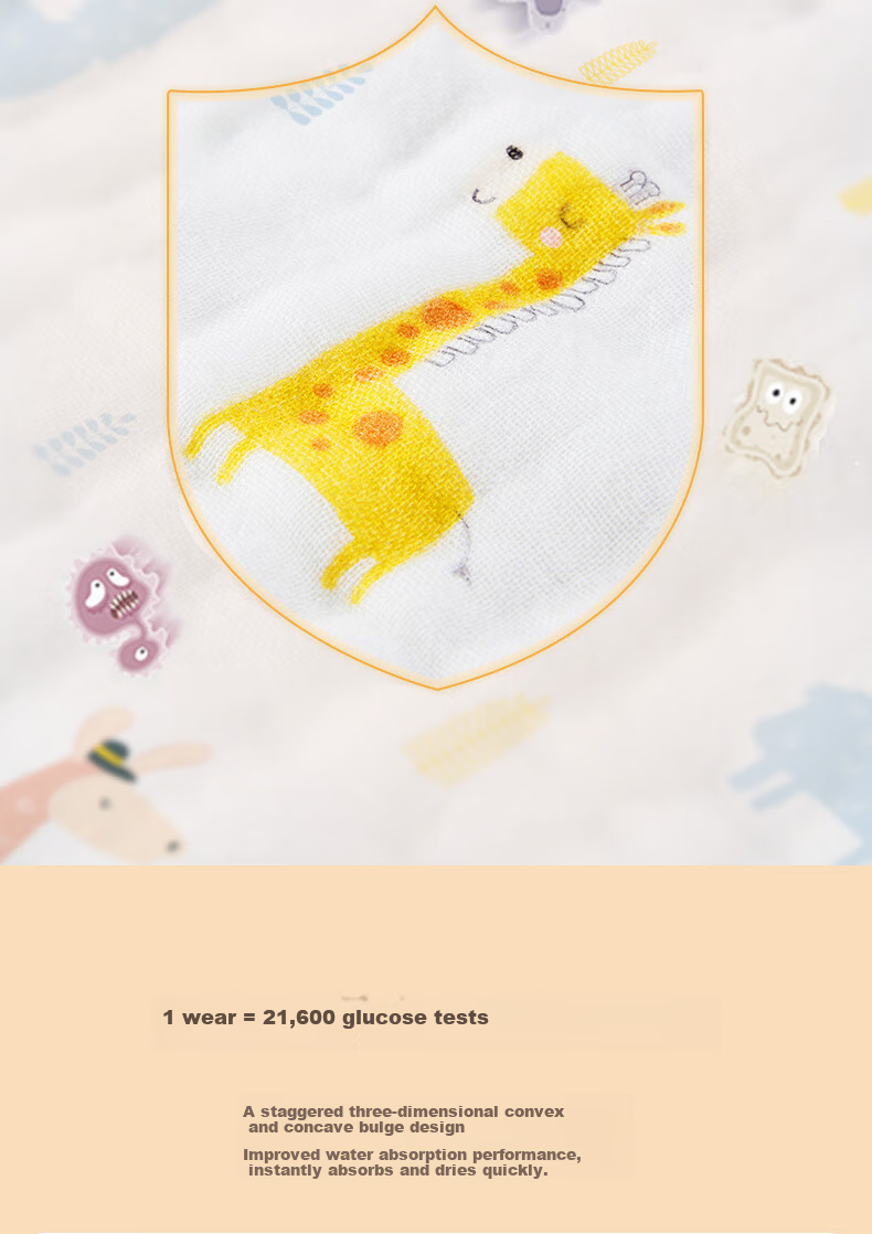 Beiboshi Babybox 6-Layer Pure Cotton Baby Gauze Bath Towel Class A Newborn Infant Children's Bath Towel 110*110cm 7